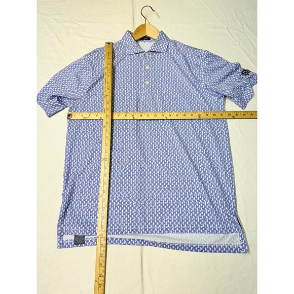 Ralph Lauren RLX golf polo shirt Mens size M Turtleson all over print lot of 2 - Picture 6 of 13